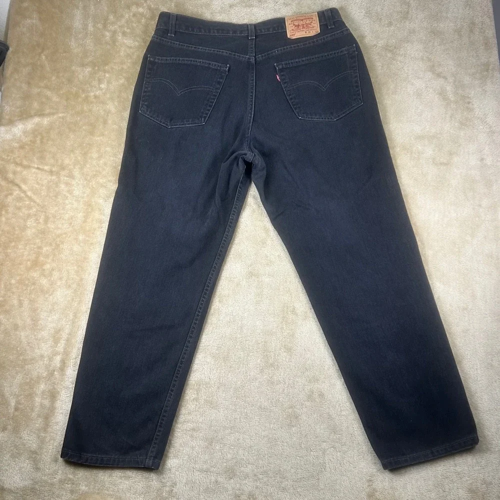 Vintage Levis 550 Mens Black Relaxed Fit Tapered Leg Jeans Made in‎ USA W38 L30